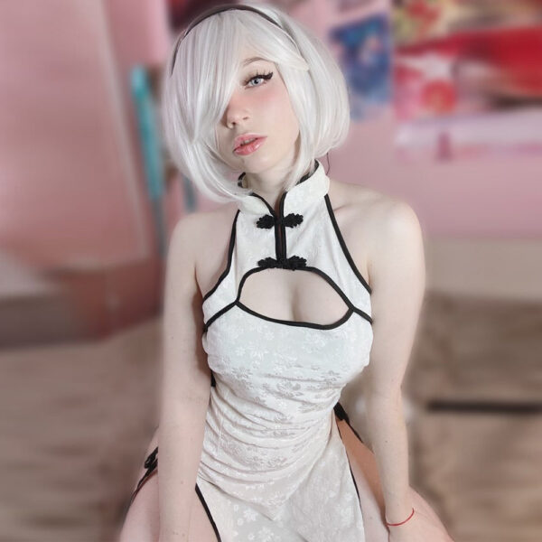 Sexy Chinese Split Cheongsam Dress Hot Hollow Out Qipao Lingerie for Women - Image 2