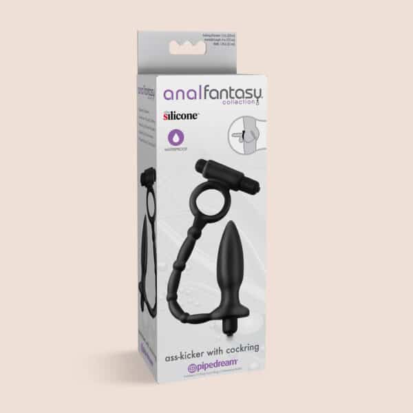 Anal Fantasy Ass-Kicker with C–ckring | vibrating plug with vibrating c-ring - Image 5