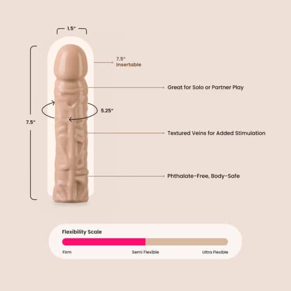 Doc Johnson Classic 8 Inch Black Dildo - Image 4