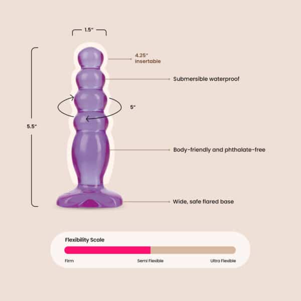 Crystal Jellies® 5" Anal Delight | beaded plug - Image 5