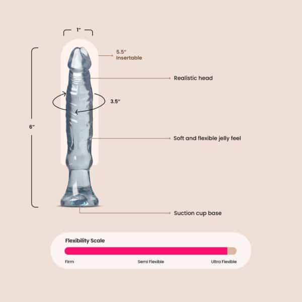 Crystal Jellies® 5.5" Anal Starter | soft flexible dildo - Image 2