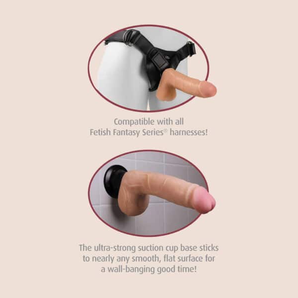 Real Feel Deluxe No. 5 | 8" vibrating dildo with suction cup base - Image 5