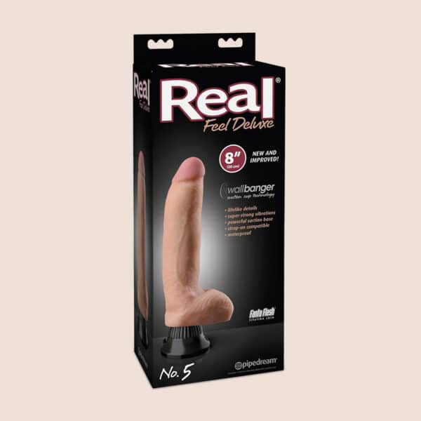 Real Feel Deluxe No. 5 | 8" vibrating dildo with suction cup base - Image 6