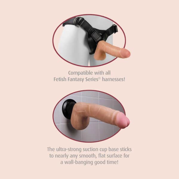 Real Feel Deluxe No. 7 | 9" vibrating dildo with suction cup base - Image 5