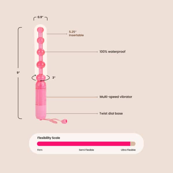 CalExotics Waterproof Vibrating Pleasure Beads | vibrating - Image 6