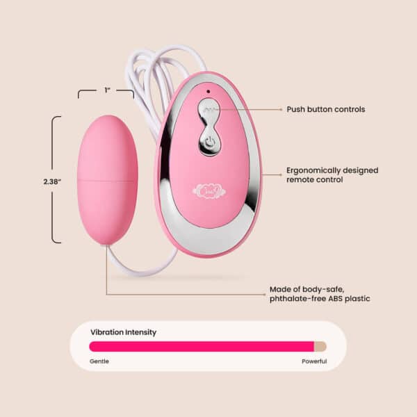 Pleasure Bullet Pink | vibrating bullet with remote - Image 3