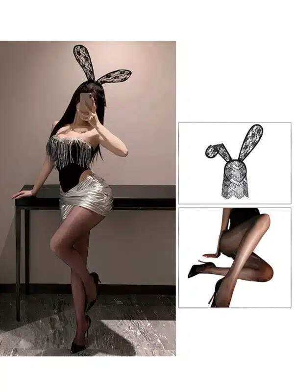 Bunny Rabbit Metallic Skirt Set - Image 8