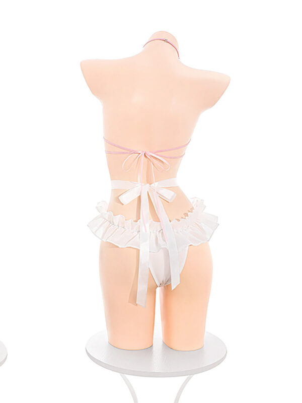 Furry Cat Angel Crotchless Bodysuit - Image 10