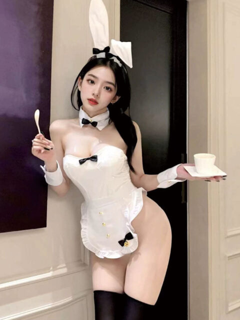 Latex Bunny Maid Bodysuit