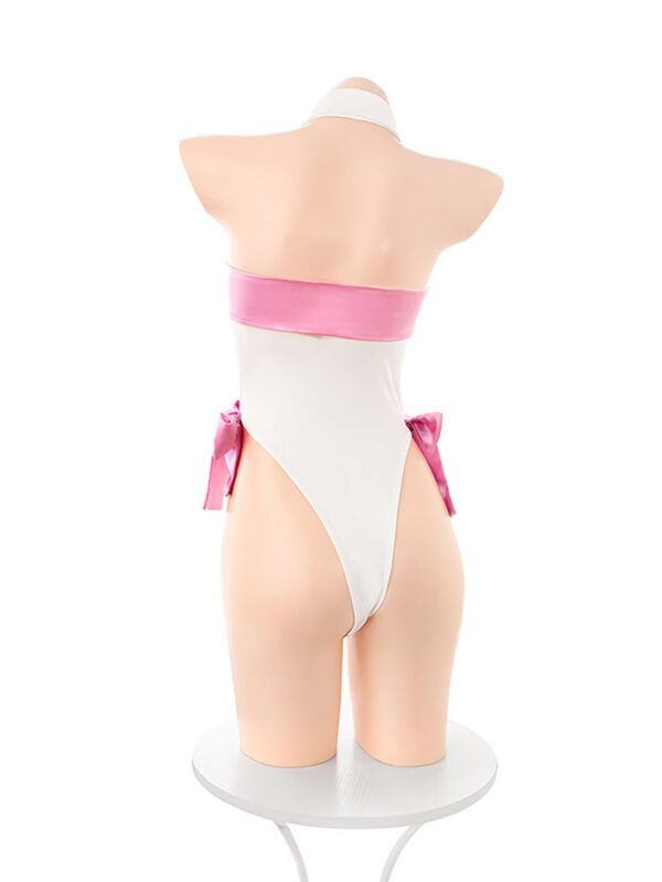 Ribbon Bow Cupless Teddy Lingerie - Image 10