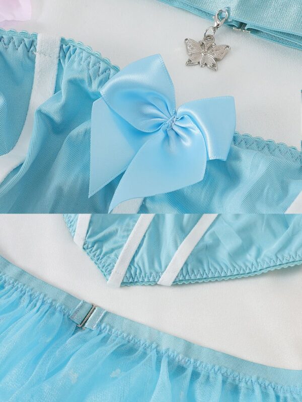 Blue Princess Strapless Top and Skirt Set - Image 7