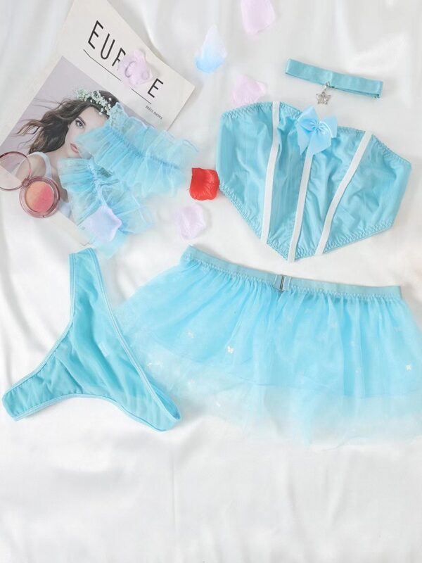 Blue Princess Strapless Top and Skirt Set - Image 8