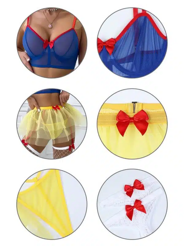 Sheer Mesh Princess Bra and Panty Set - Image 8