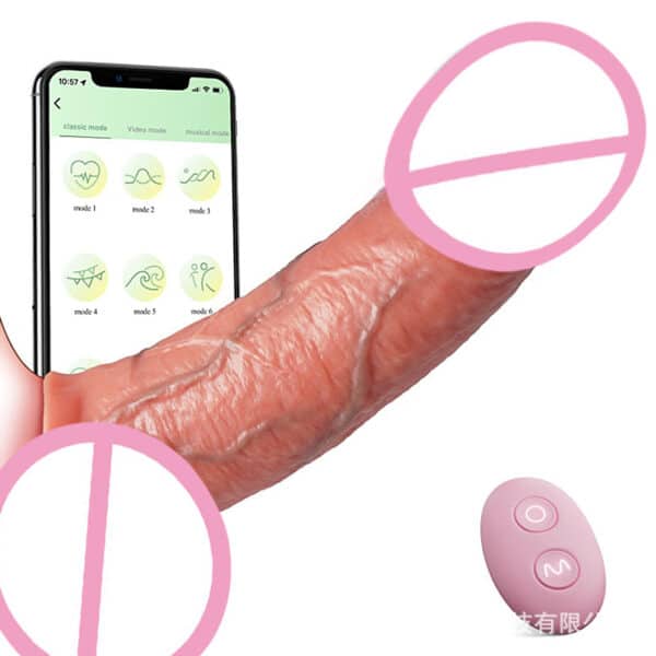 App-Controlled Vibrating Silicone Penis Sleeve – Wearable Extender for Girth & Length Enhancement