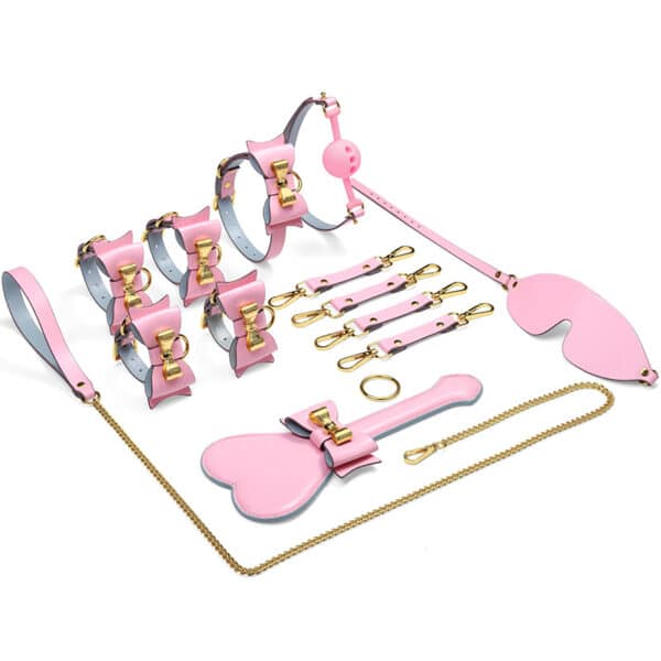 Pink BDSM Bondage Kit for Couples – Soft Handcuffs & Roleplay Set for Spicy Foreplay & Discipline - Image 2