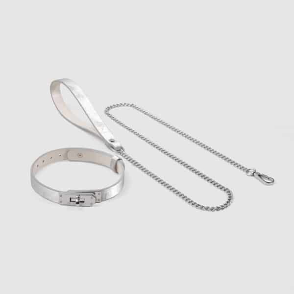 Premium Genuine Leather BDSM Collar – Adjustable K9 Slave Neck Restraint with D-Ring for Leash Play & Submission - Image 5