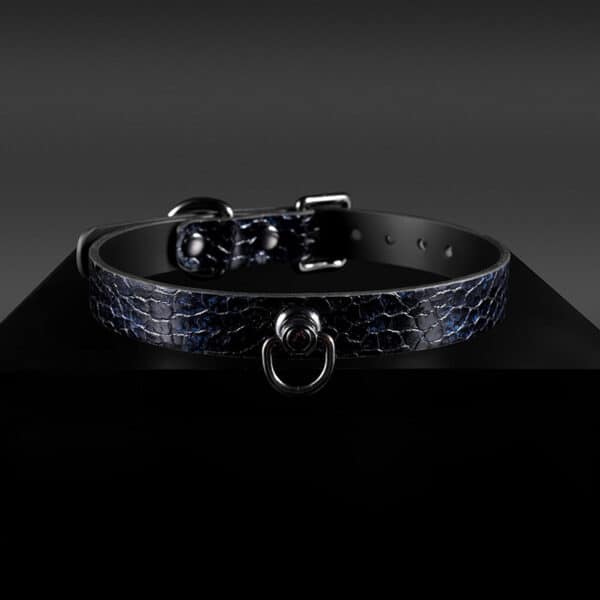 Premium Leather BDSM Bell Collar – Adjustable Fetish Neck Strap with Leash for K9 Roleplay & Sensory Bondage