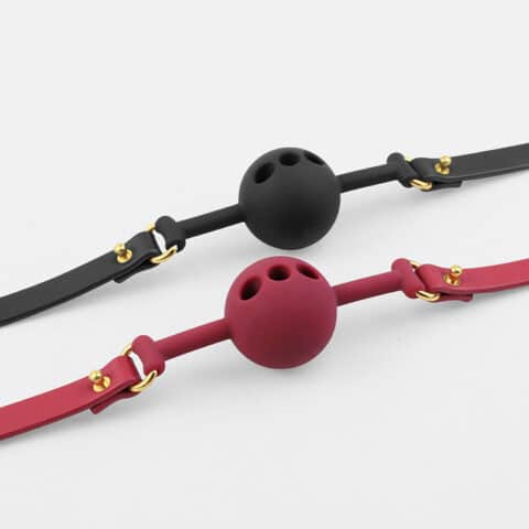 Breathable Silicone Gag Ball – Adjustable SM Bondage Mouth Gag for Sensory Play & Restraint Training