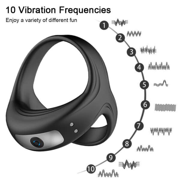 Triangular Vibrating Cock Ring – USB Rechargeable Delay Ring with Massage Function for Male Stamina and Pleasure - Image 3