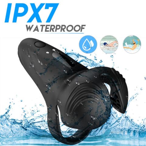 Perona Electric Vibrating Cock Ring – Rechargeable Delay Ring with Testicle Vibration for Male Endurance and Pleasure