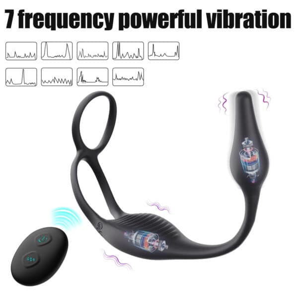 Achi 3rd Gen Locking Cock Ring with Remote-Controlled Prostate Vibrator – Dual Stimulation Massage Toy for Male Performance - Image 2