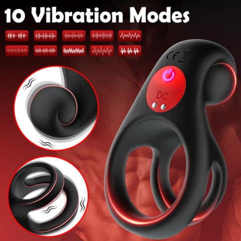 Elia Vibrating Cock Ring – Electric Delay Penis Ring for Male Stamina and Pleasure Enhancer, Ideal for Gay Male Masturbation
