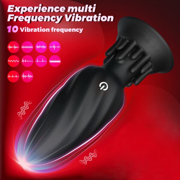 App-Controlled Rotating Vibrating Anal Plug with Bulb Base | Interactive Toy for Men & Women