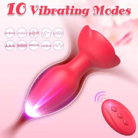 Rose 3-Button Wireless Remote Vibrating Anal Plug | Unisex Prostate & Anal Massager