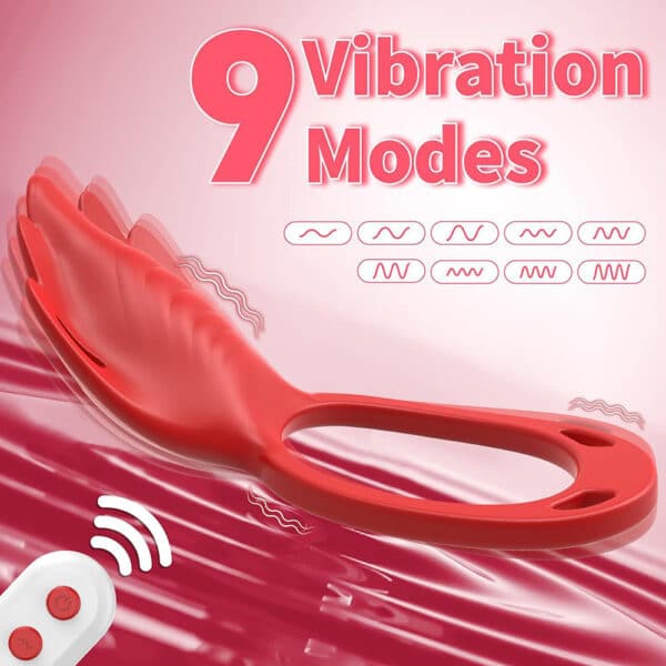 Wearable Vibrating Panty with Cock Ring – Hands-Free Clitoral Massager for Couples