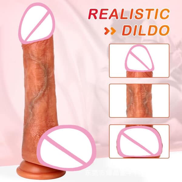 New Soft Liquid Silicone Realistic Dildo – Lifelike Flexible Dong for Women’s Intimate Pleasure - Image 2