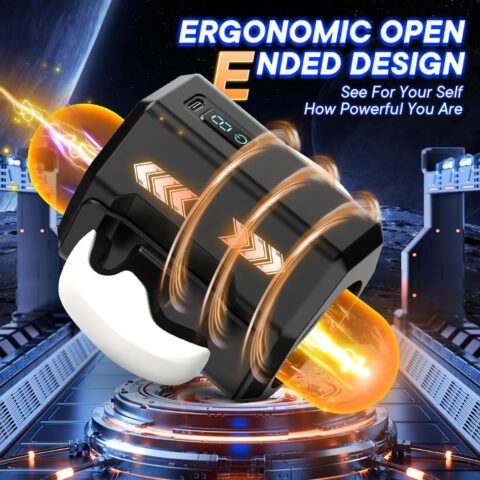 Full-Penetration Automatic Thrusting & Rotating Male Masturbator – Rechargeable Penis Trainer with Open-Ended Design