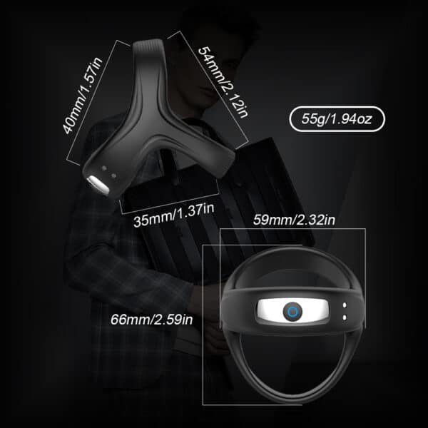 Triangular Vibrating Cock Ring – USB Rechargeable Delay Ring with Massage Function for Male Stamina and Pleasure - Image 2