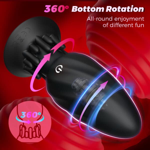 App-Controlled Rotating Vibrating Anal Plug with Bulb Base | Interactive Toy for Men & Women - Image 2