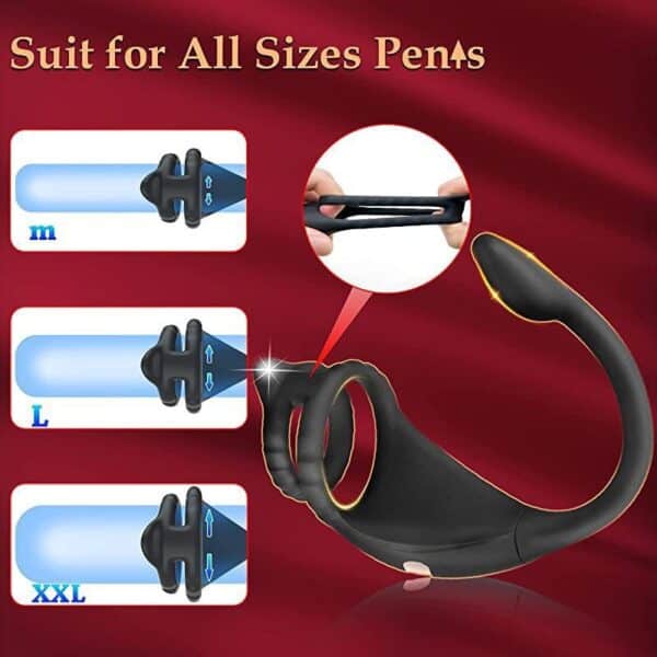 Aiya Dual-Ring Prostate Massager & Edging Cock Ring with App & Wireless Remote Control | Vibrating Anal Plug for Men - Image 2