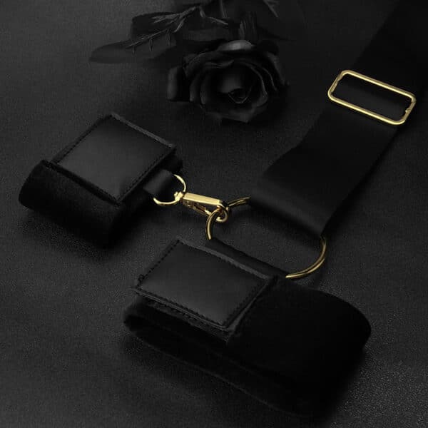 Adjustable BDSM Leg Spreader Restraint – Soft Straps for Forced Position Play & Bondage Control