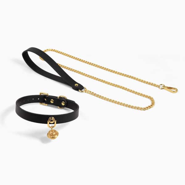 Adjustable PU Leather BDSM Collar with Bell – High-End Bondage Choker with Leash for Roleplay & Submission - Image 4