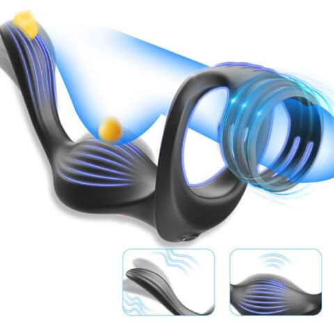 Flying Bird Remote-Controlled Prostate & Cock Ring – Dual Vibrating Anal Massager with Silent Motor for Men