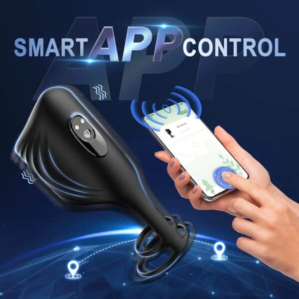 APP-Controlled Adjustable Dual Cock Ring – Vibrating Stamina Trainer for Men with Delay and Pleasure Features