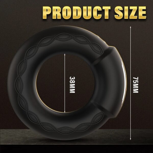 App-Controlled Heating & Vibrating Cock Ring – 10-Speed Dual Motor Stimulation for Male Endurance and Couples’ Pleasure - Image 3