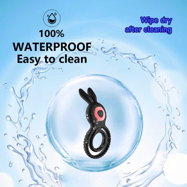 Rabbit Vibrating Cock Ring – Locking Delay Ring for Couples' Shared Stimulation and Enhanced Pleasure
