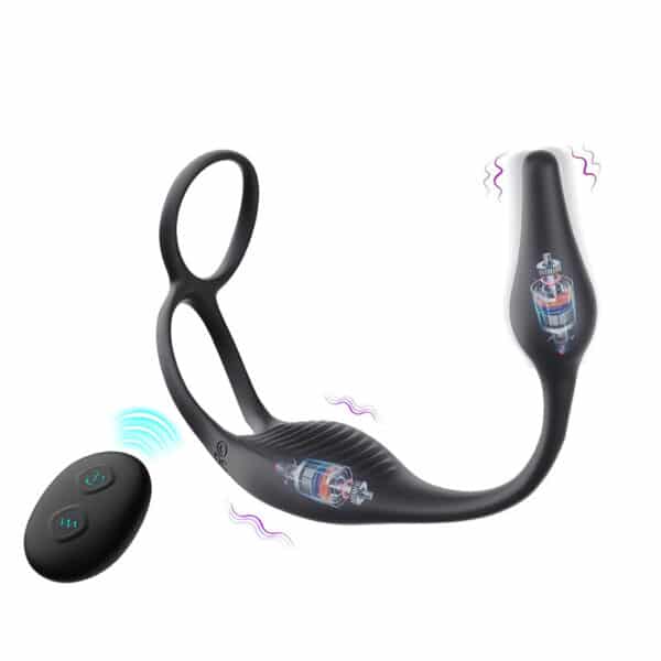 Achi 3rd Gen Locking Cock Ring with Remote-Controlled Prostate Vibrator – Dual Stimulation Massage Toy for Male Performance - Image 3