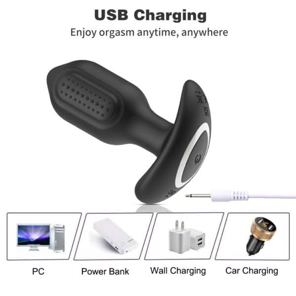 Mini Titan Silicone Anal Plug with App Control | Rotating & Thrusting Vibrating Anal Massager for Men, Women & LGBTQ Play - Image 3