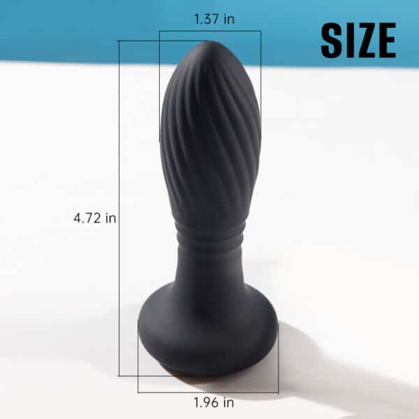 LED Thrusting Ribbed Anal Plug | Remote-Controlled Vibrating Unisex Prostate Massager with Multi-Speed Modes - Image 2