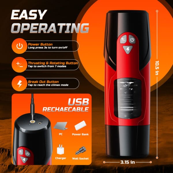 App-Controlled Rotating & Thrusting Male Masturbator – Smart Penis Training Stroker for Men - Image 3
