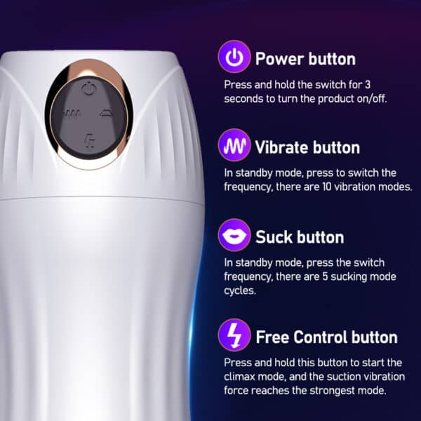 Chris Automatic Suction & Vibrating Male Masturbator – Full-Function Stroker for Intense Training & Pleasure - Image 3