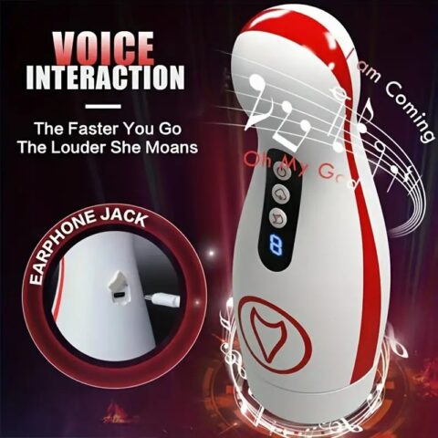 Smart Moaning Male Masturbator Cup – Vibrating & Suction Automatic Stroker for Intense Solo Pleasure