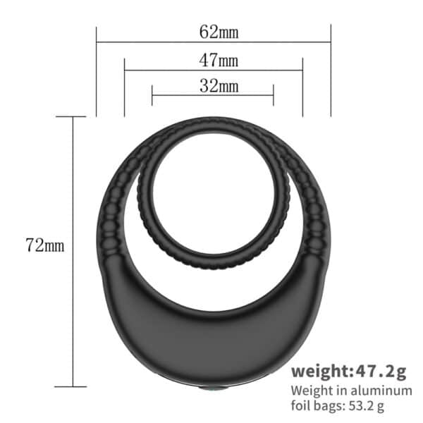 Rechargeable Vibrating Dual Cock Ring – Delay & Stamina Enhancer for Men with Powerful Double-Ring Design - Image 4
