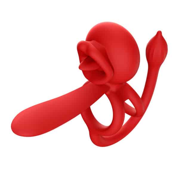 Dragon Tongue APP-Controlled Vibrating Cock Ring – Tongue-Licking Silicone Delay Ring for Men and Couples - Image 4