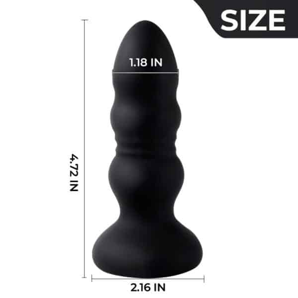 LED Thrusting Beaded Anal Plug with Remote Control | Multi-Speed Vibrating Prostate Massager for Men - Image 4