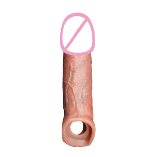 App-Controlled Vibrating Silicone Penis Sleeve – Wearable Extender for Girth & Length Enhancement - Image 3